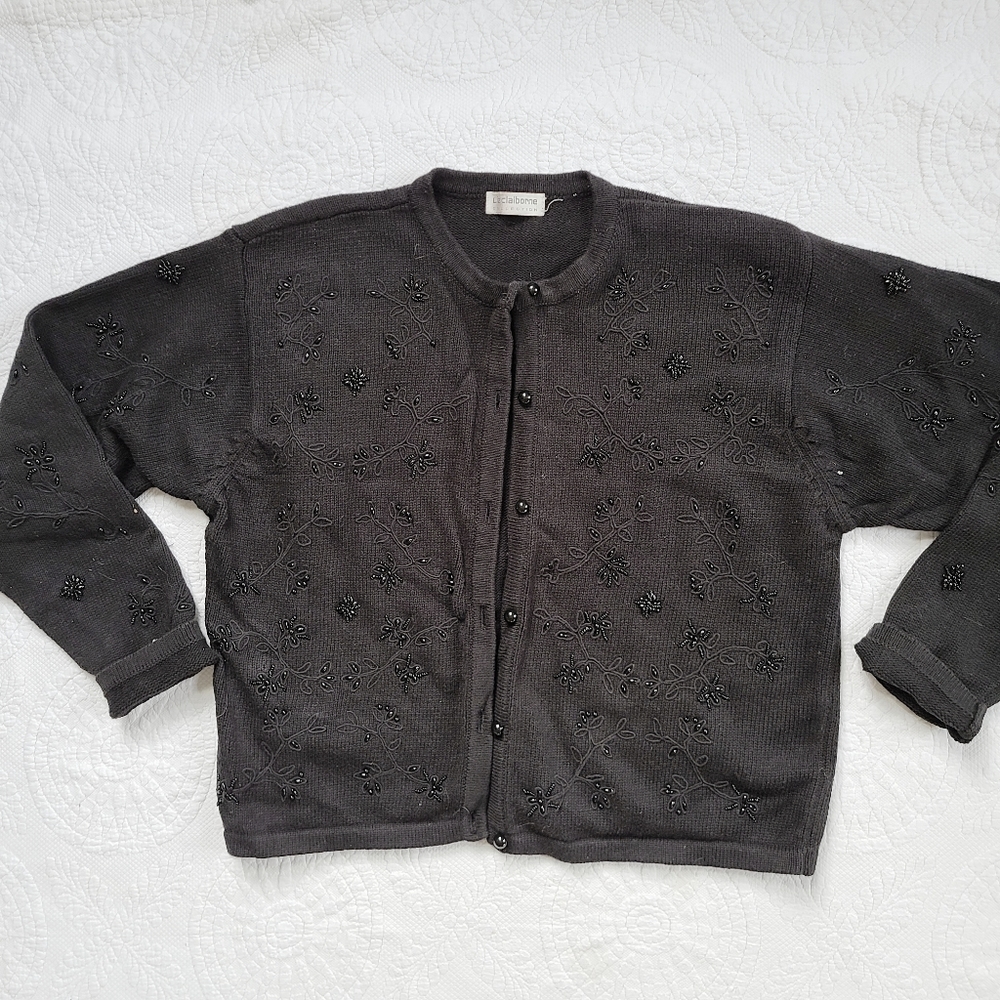 Vintage Liz Claiborne 90's beaded cardigan